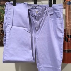 Old Navy Rockstar Mid-Rise Lilac Jeans